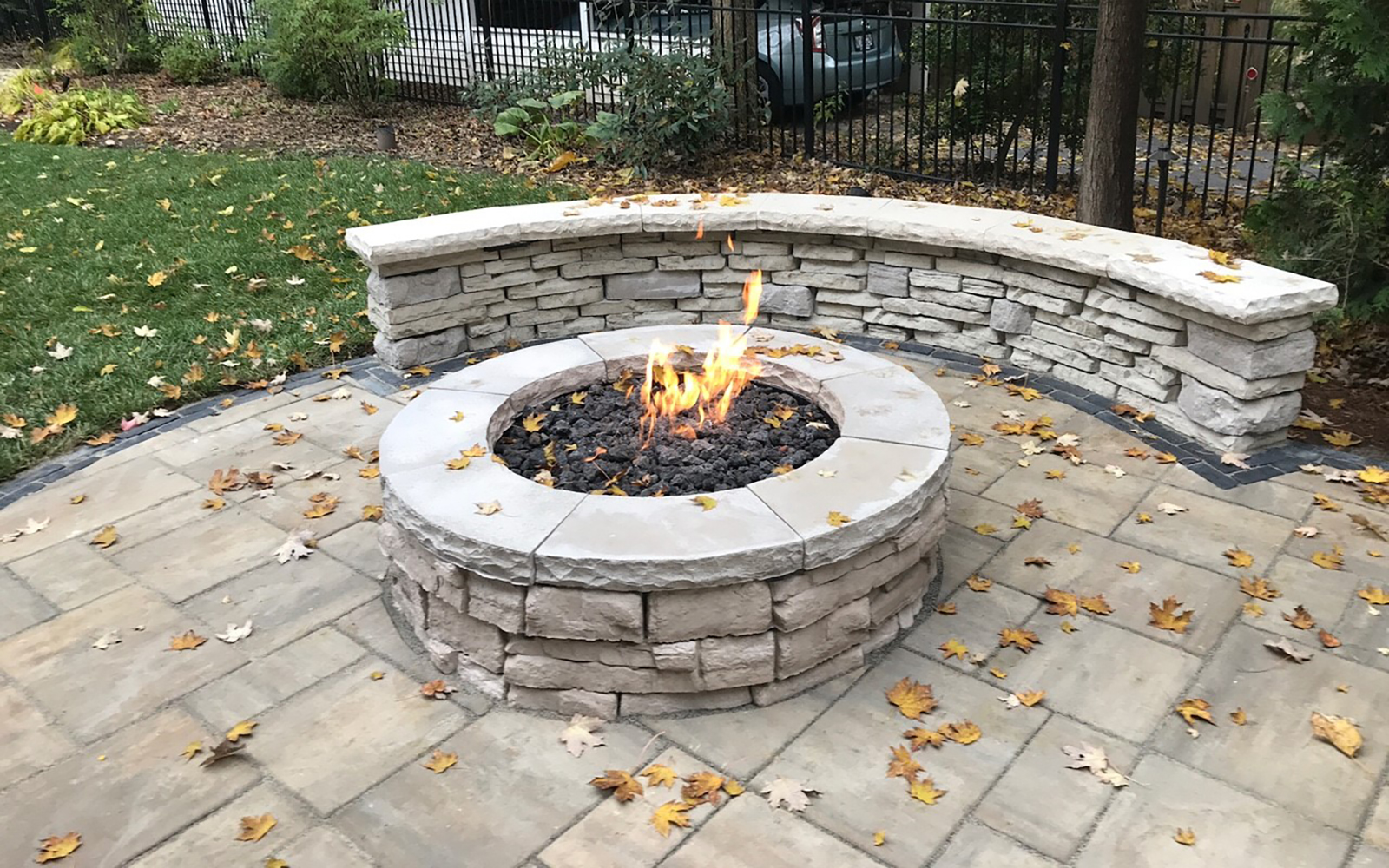 Hardscapes Patio and Fire Pit Installation