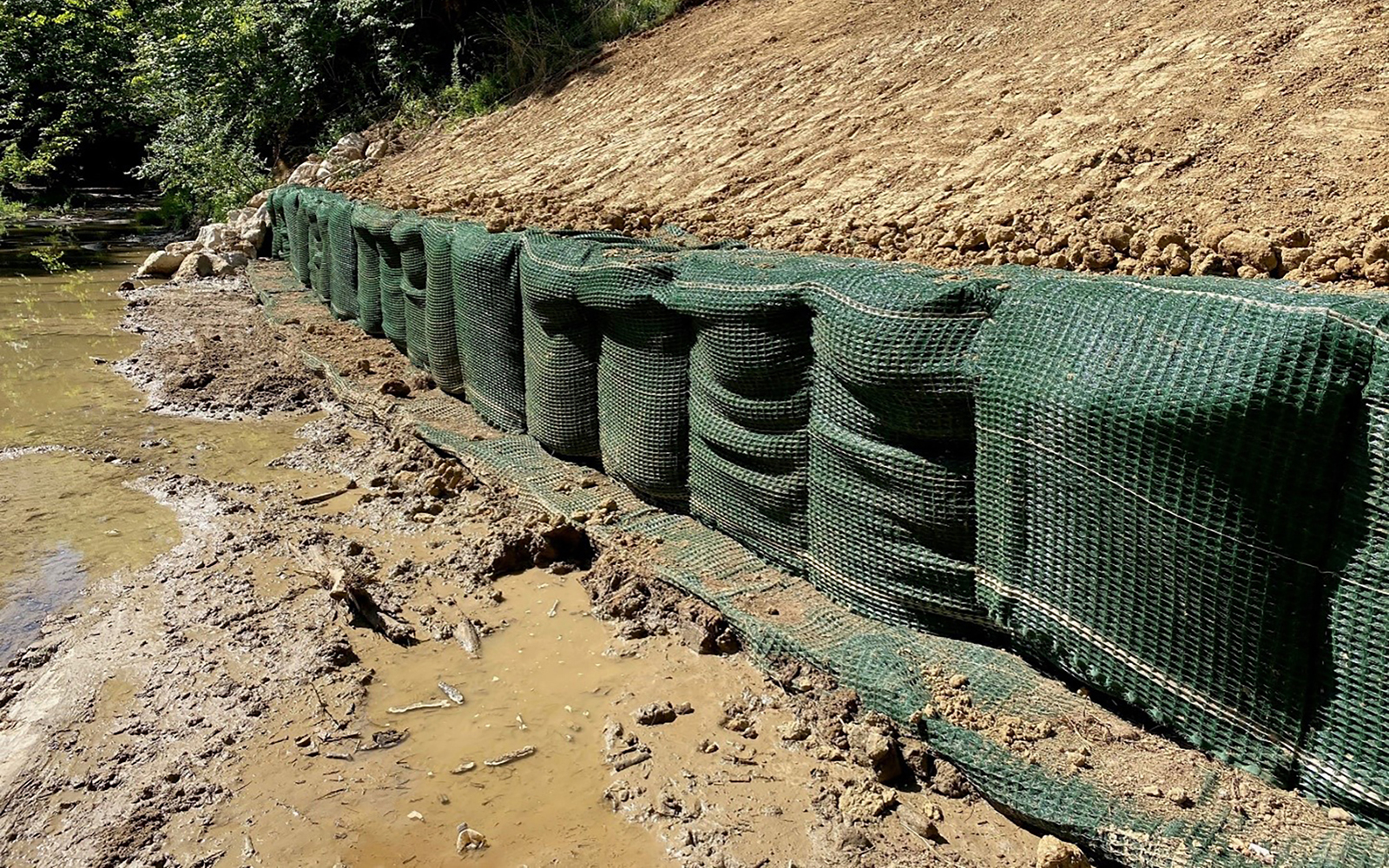 Scourlok Installation for Streambank Stabilization